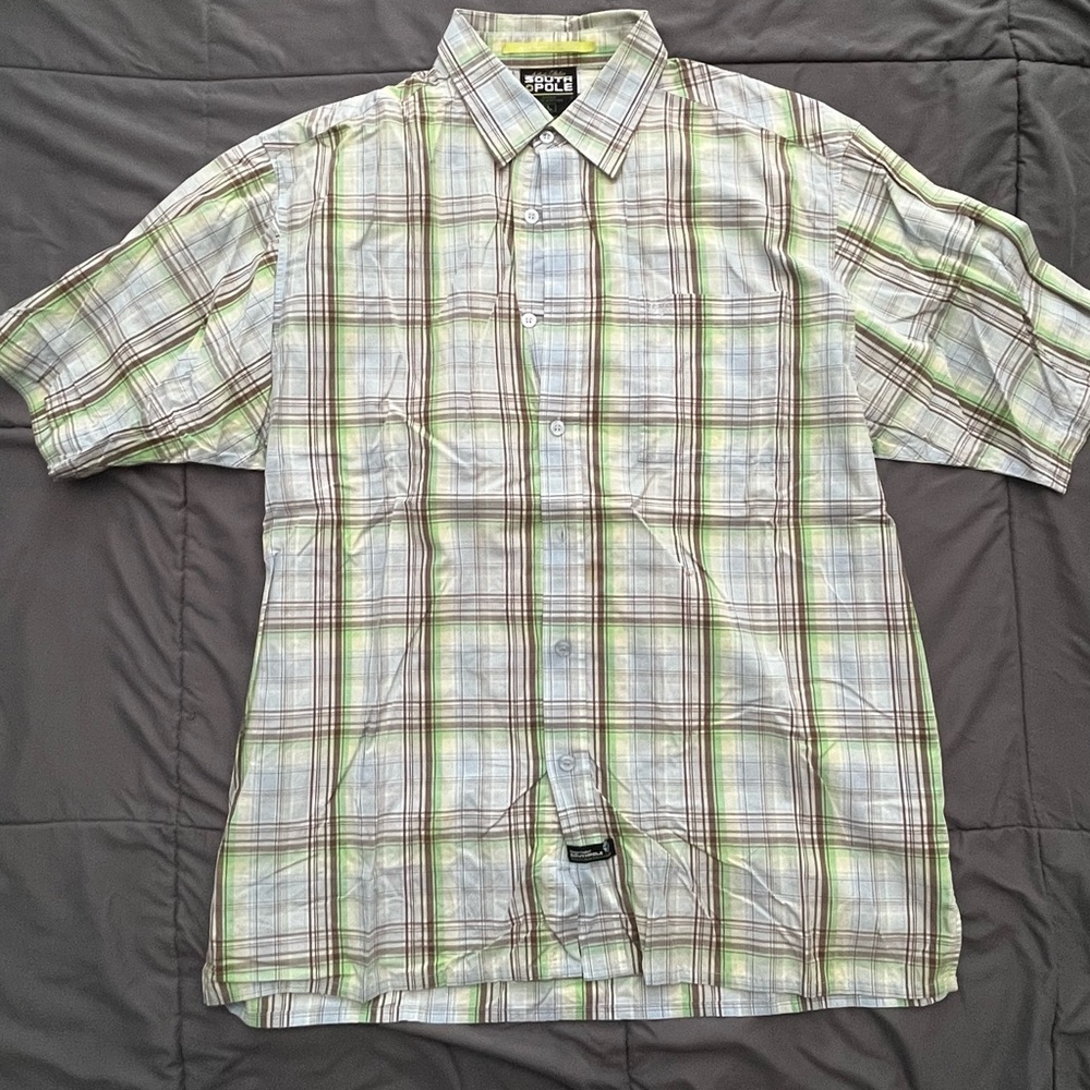 Mens Button Up Shirt L Southpole Vintage